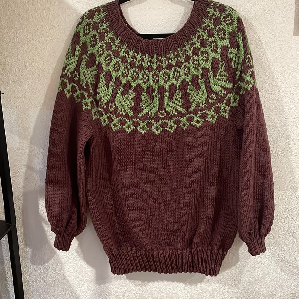 Hand knitted Finnish design sweater. Large/X-Large